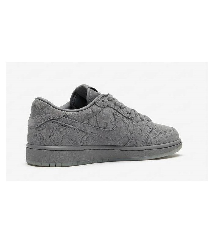 کفش پیاده روی نایک ایر جردن وان بدون ساق تراویس اسکات کواز Nike air jordan 1 low Travis Scott kaws gray