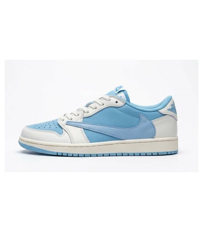 کفش پیاده روی نایک ایر جردن وان بدون ساق تراویس اسکات فرگمنت Nike air jordan 1 low Travis Scott Fragment Blue