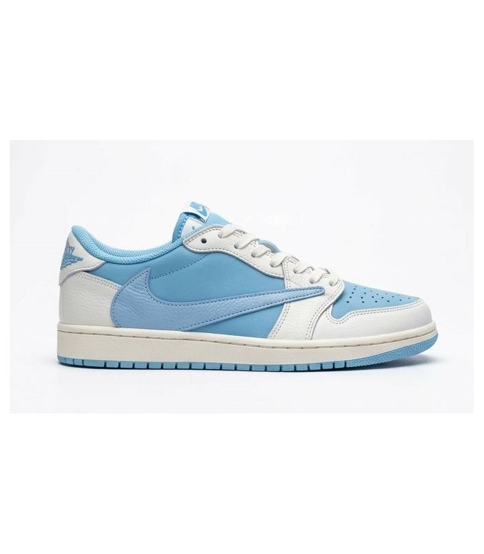 کفش پیاده روی نایک ایر جردن وان بدون ساق تراویس اسکات فرگمنت Nike air jordan 1 low Travis Scott Fragment Blue
