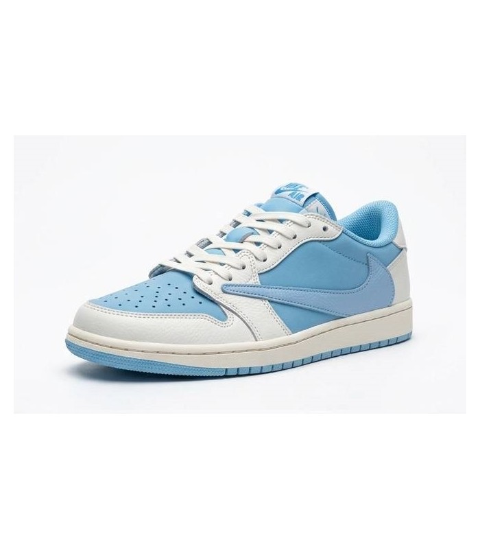 کفش پیاده روی نایک ایر جردن وان بدون ساق تراویس اسکات فرگمنت Nike air jordan 1 low Travis Scott Fragment Blue