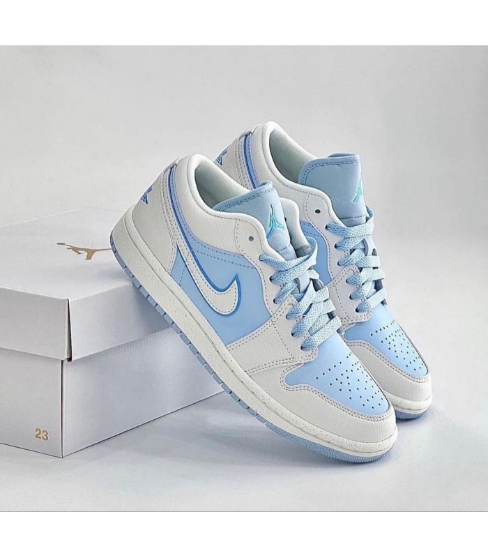 کفش پیاده روی نایک ایر جردن وان بدون ساق Nike air jordan 1 low Ice blue