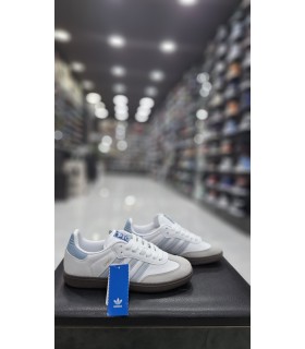 کفش پیاده روی آدیداس سامبا سفید آبی Adidas samba blue