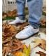 کفش پیاده روی آدیداس سامبا سفید آبی Adidas samba blue