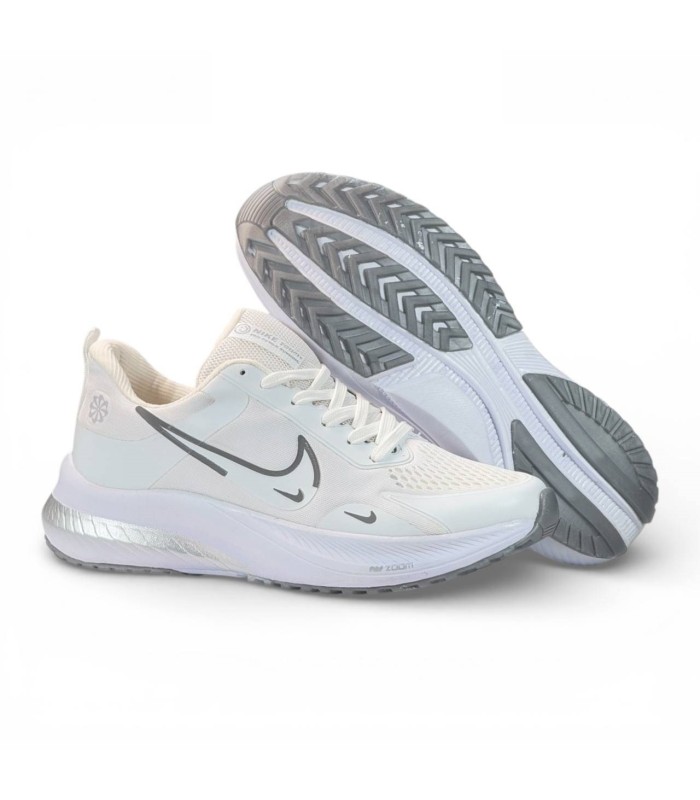 کفش پیاده روی مردانه نایک زوم طرح لبخند اولترا سفید Nike Airzoom Running Smile