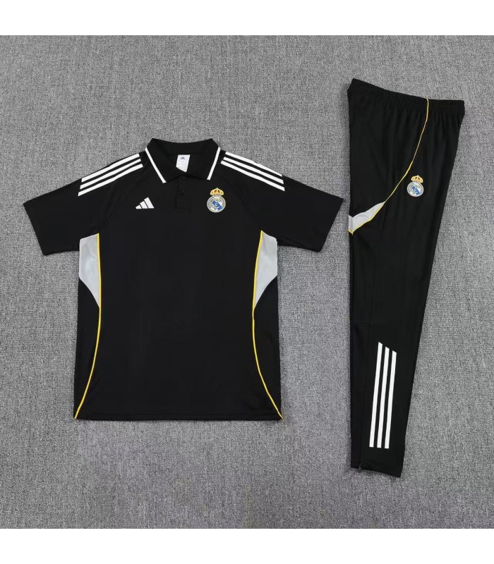 پلوشرت شلوار باشگاهی رئال مادرید مشکی Polo shirt and pants Real Madrid B