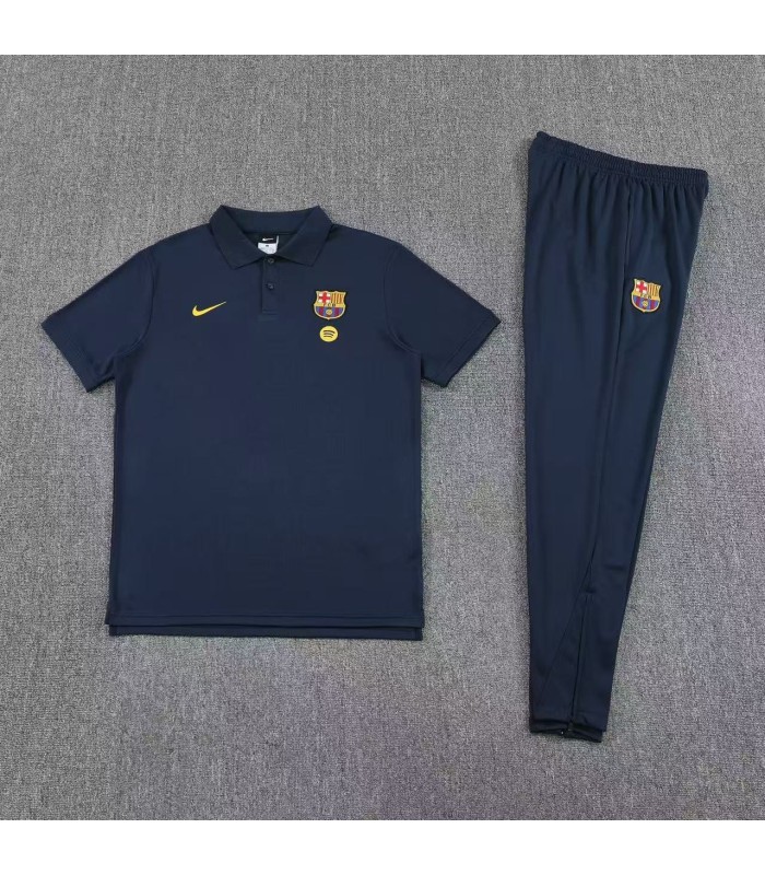 پلوشرت شلوار باشگاهی بارسلونا سورمه ای Polo shirt and pants Barcelona Navy