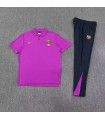پلوشرت شلوار باشگاهی بارسلونا بنفش Polo shirt and pants Barcelona PU