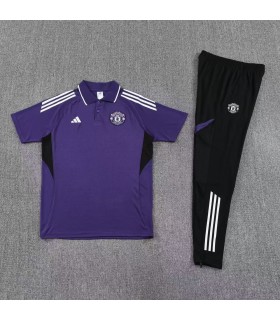 پلوشرت شلوار باشگاهی منچستر یونایتد بنفش Polo shirt and pants Manchester United