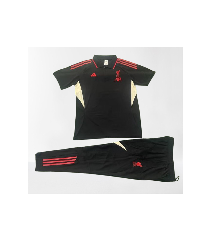 پلوشرت شلوار باشگاهی لیورپول مشکی Polo shirt and pants Liverpool B
