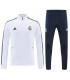 گرمکن شلوار تمام زیپ تیم رئال مادرید سفید Real Madrid full zip sweatpants