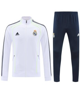 گرمکن شلوار تمام زیپ تیم رئال مادرید سفید Real Madrid full zip sweatpants