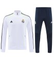 گرمکن شلوار تمام زیپ تیم رئال مادرید سفید Real Madrid full zip sweatpants