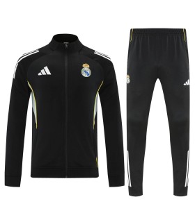 گرمکن شلوار تمام زیپ تیم رئال مادرید مشکی Real Madrid full zip sweatpants