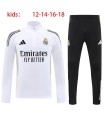 گرمکن شلوار نیم زیپ بچگانه تیم رئال مادرید سفید Real Madrid Kid's sweatpants