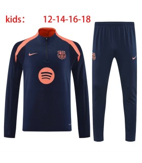 گرمکن شلوار نیم زیپ بچگانه تیم بارسلونا مشکی Barcelona Kid's sweatpants