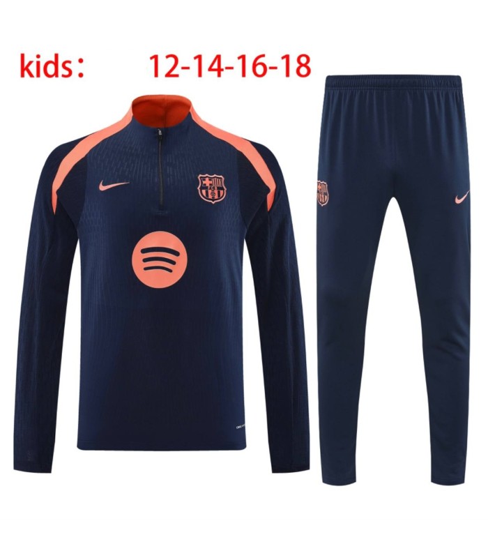 گرمکن شلوار نیم زیپ بچگانه تیم بارسلونا مشکی Barcelona Kid's sweatpants