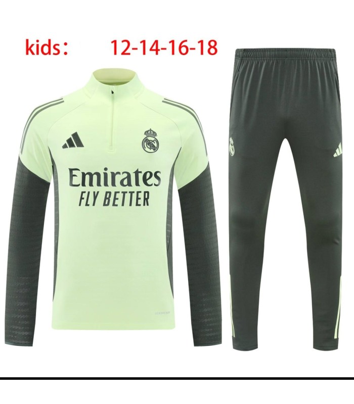 گرمکن شلوار نیم زیپ بچگانه تیم رئال مادرید سبز Real Madrid Kid's sweatpants