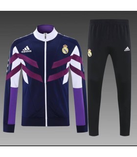 گرمکن شلوار تمام زیپ تیم رئال مادرید مشکی Real Madrid full zip sweatpants