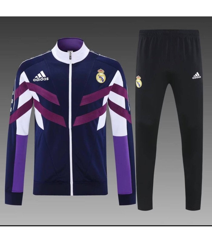 گرمکن شلوار تمام زیپ تیم رئال مادرید مشکی Real Madrid full zip sweatpants