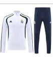 گرمکن شلوار نیم زیپ تیم رئال مادرید سفید Real Madrid sweatpants WG