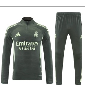 گرمکن شلوار نیم زیپ تیم رئال مادرید سبز Real Madrid sweatpants G