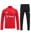 گرمکن شلوار نیم زیپ تیم منچستر یونایتد قرمز Manchester United sweatpants Red