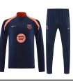 گرمکن شلوار نیم زیپ تیم بارسلونا سورمه ای Barcelona sweatpants NVY