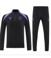 گرمکن شلوار نیم زیپ تیم بارسلونا مشکی Barcelona sweatpants Black
