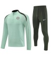 گرمکن شلوار نیم زیپ تیم چلسی سبز Chelsea sweatpants G