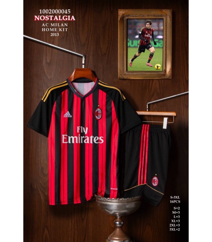 تیشرت و شورت کلاسیک تیم آث میلان Ac Milan Classic Home Kit 2013