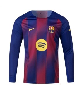 تیشرت پلیری اول بارسلونا 2026 آستین بلند Barcelona 2026 Home Player T-Shirt, long sleeve