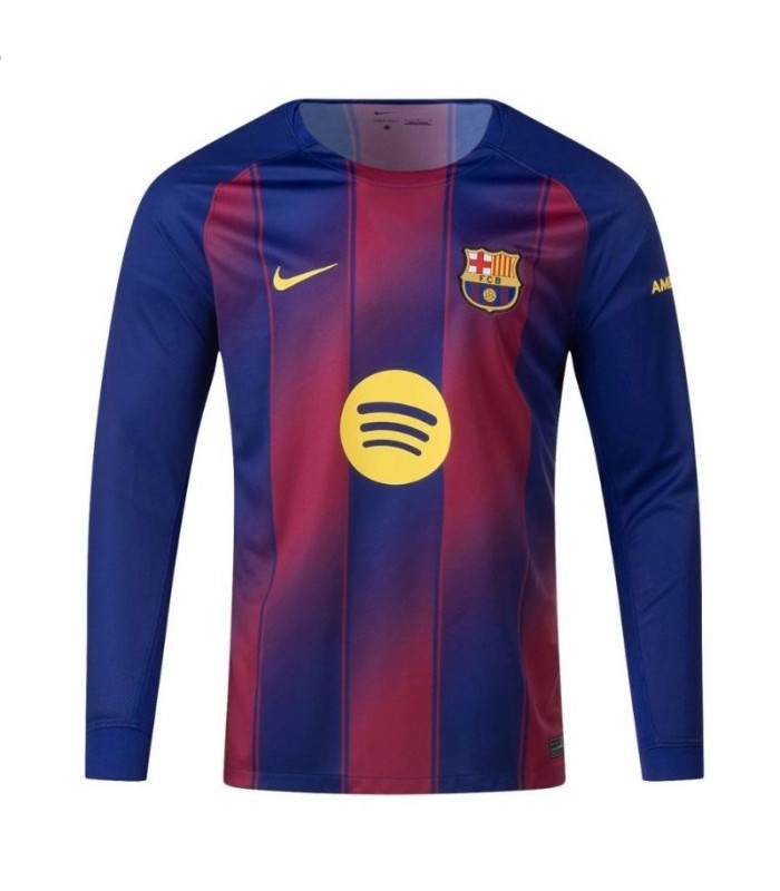 تیشرت پلیری اول بارسلونا 2026 آستین بلند Barcelona 2026 Home Player T-Shirt, long sleeve