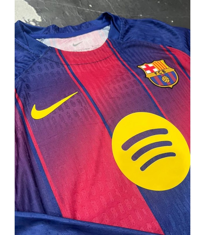 تیشرت پلیری اول بارسلونا 2026 آستین بلند Barcelona 2026 Home Player T-Shirt, long sleeve