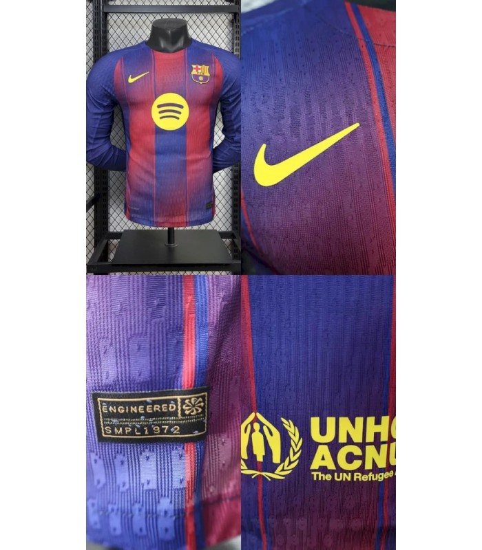 تیشرت پلیری اول بارسلونا 2026 آستین بلند Barcelona 2026 Home Player T-Shirt, long sleeve
