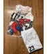 رکابی و شورت بسکتبالی بچگانه بولز 23 سفید BULLS Jersey Kid's Basketball