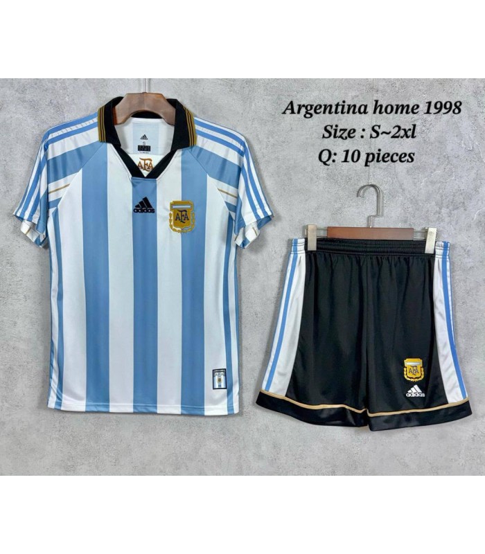 تیشرت و شورت کلاسیک 1998 تیم ملی آرژانتین Argantina Classic Kit 1998