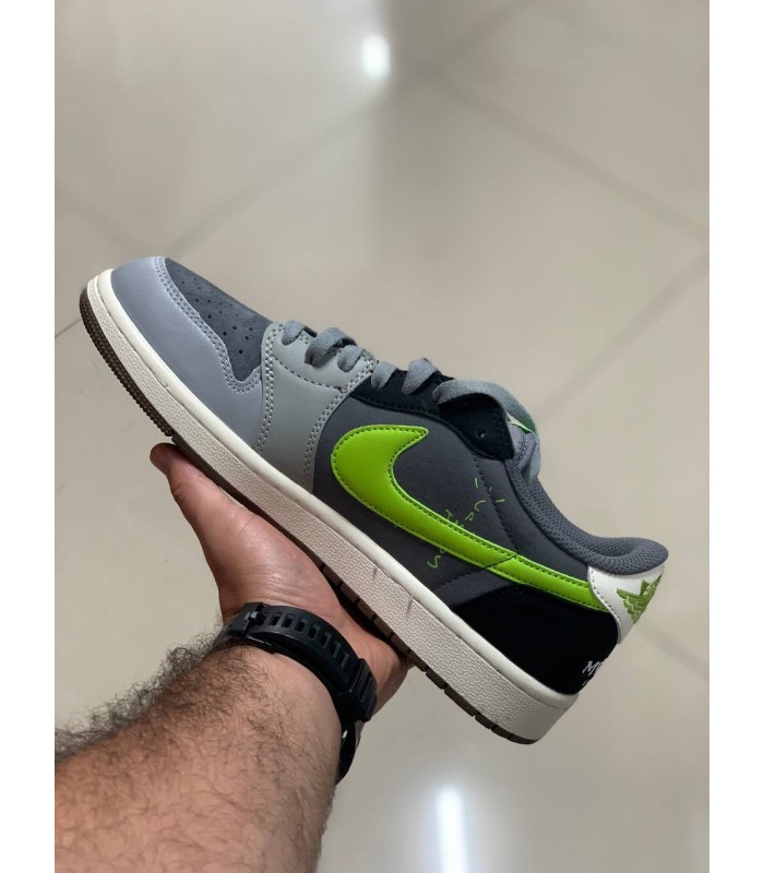 کفش پیاده روی نایک جردن وان تراویس اسکات طرح اصلی Nike Jordan One Low Travis Scott Hoonigan