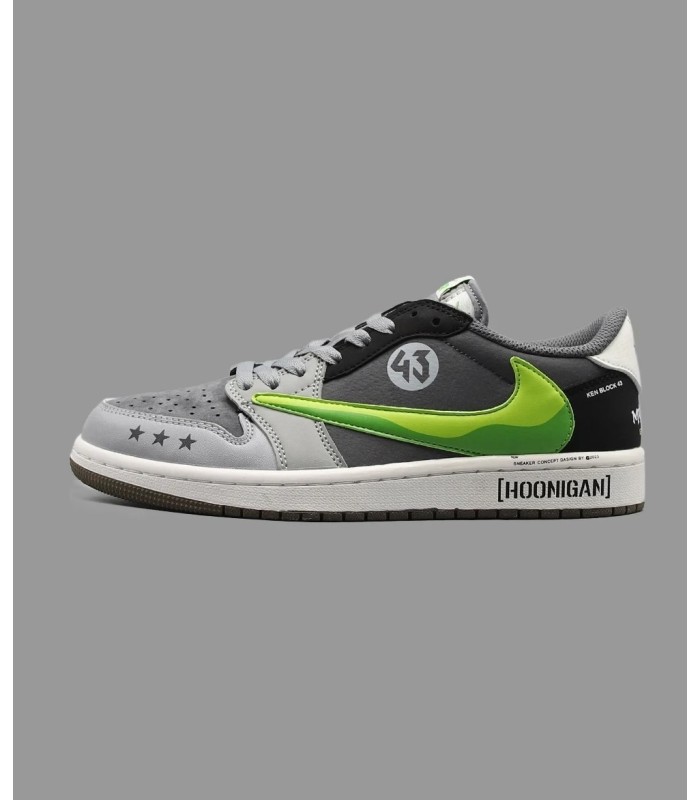 کفش پیاده روی نایک جردن وان تراویس اسکات طرح اصلی Nike Jordan One Low Travis Scott Hoonigan