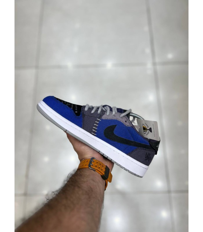 کفش پیاده روی نایک جردن وان طرح اصلی Nike Jordan One Low Navy Grey