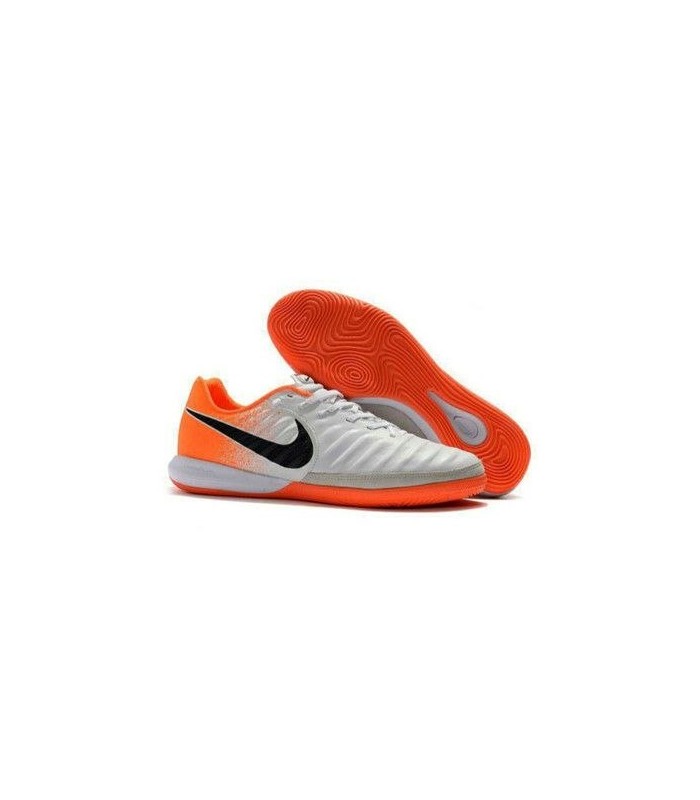 کفش فوتسال نایک تمپو ایکس لونار سفید نارنجی NIKE TiempoX Lunar Legend Pro 7