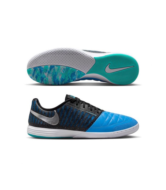 کفش فوتسال نایک لونارگتو 2 مشکی آبی Nike Lunargato II IC Black Blue
