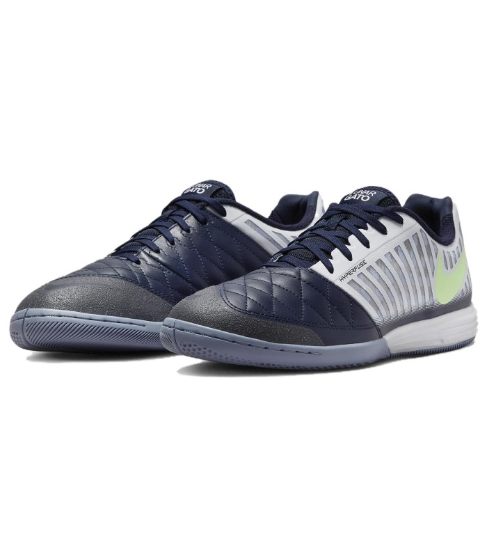 کفش فوتسال نایک لونارگتو 2 مشکی Nike Lunar Gato 2 IC White Blackened Blue Volt