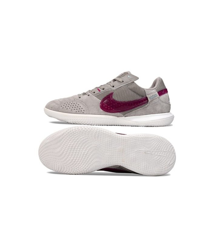 کفش فوتسال نایک استریت گتو طرح اصلی NIKE Street Cat Gray Futsal Wine