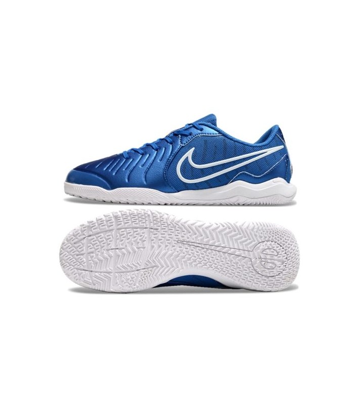 کفش فوتسال نایک تمپو لجند 10 آبی طرح اصلی NIKE Tiempo Lehend 10 Academy Blue