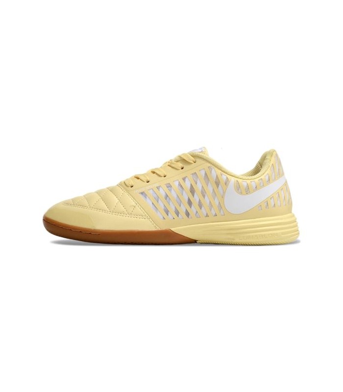کفش فوتسال نایک لونار گتو 2 طرح اصلی Nike Lunar Gato 2 IC Indoor & Futsal Yellow/White/Brown