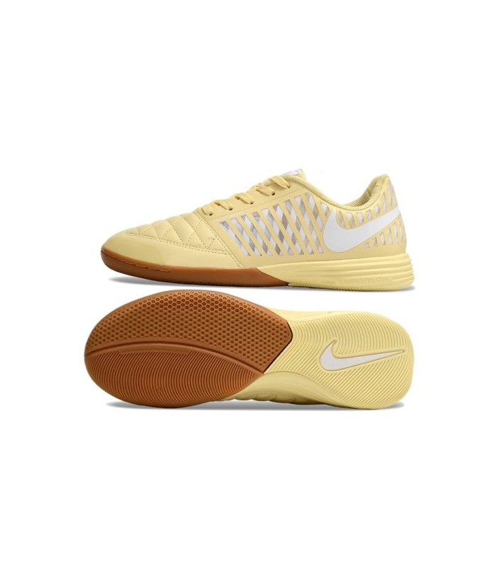 کفش فوتسال نایک لونار گتو 2 طرح اصلی Nike Lunar Gato 2 IC Indoor & Futsal Yellow/White/Brown