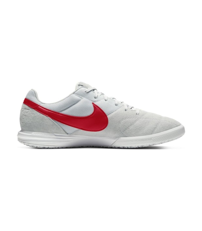کفش فوتسال نایک پریمیر سالا 2 طوسی طرح اصلی Nike Premier II Sala Gray/Red