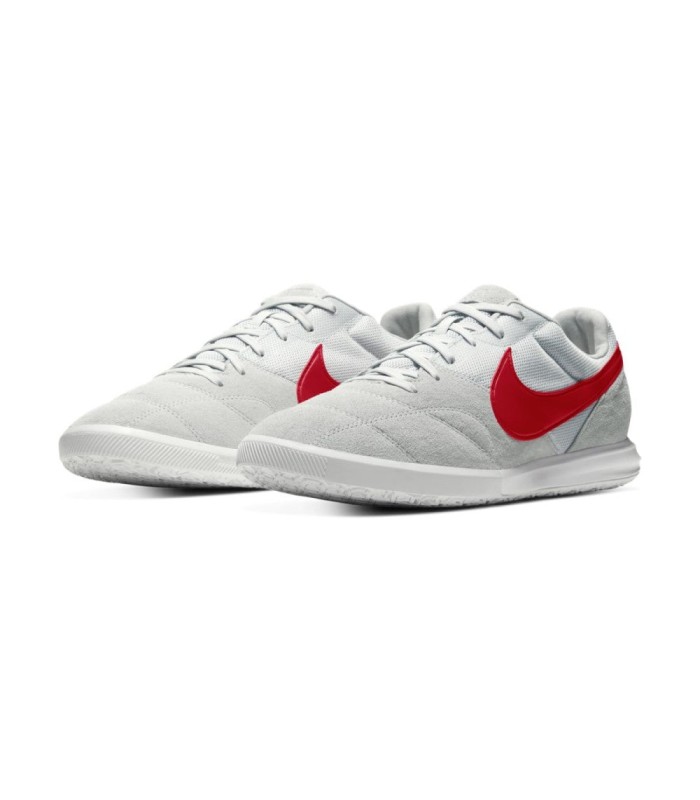 کفش فوتسال نایک پریمیر سالا 2 طوسی طرح اصلی Nike Premier II Sala Gray/Red