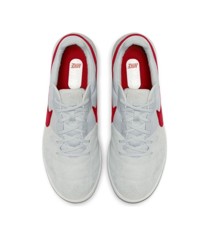 کفش فوتسال نایک پریمیر سالا 2 طوسی طرح اصلی Nike Premier II Sala Gray/Red