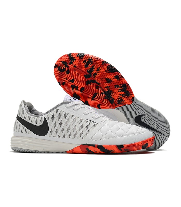کفش فوتسال نایک لونار گتو 2 طرح اصلی Nike Lunar Gato 2 IC Indoor & Futsal White/Red
